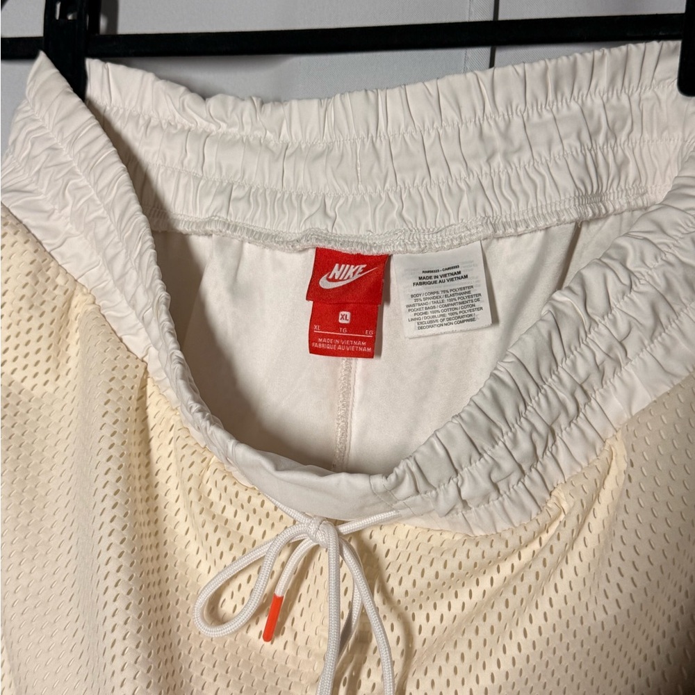 Nike Women's Athletic Shorts in Cream and Orange - Picture 5 of 5